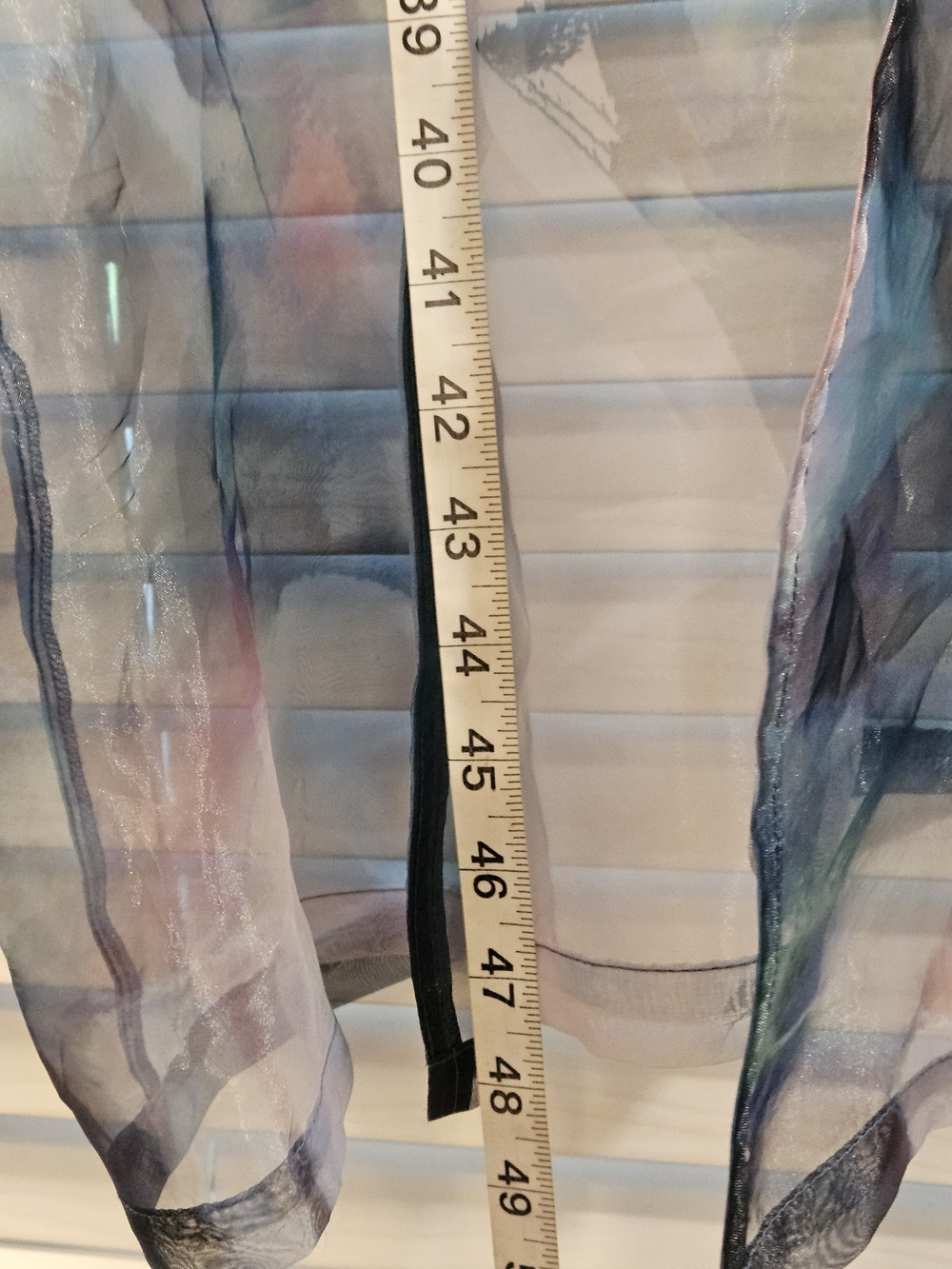 Anthropologie Sheer Watercolor Kimono Duster Ruffle Sleeve One Size - Picture 9 of 9